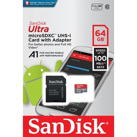 SanDisk Ultra microSDXC 64 GB con Adaptador